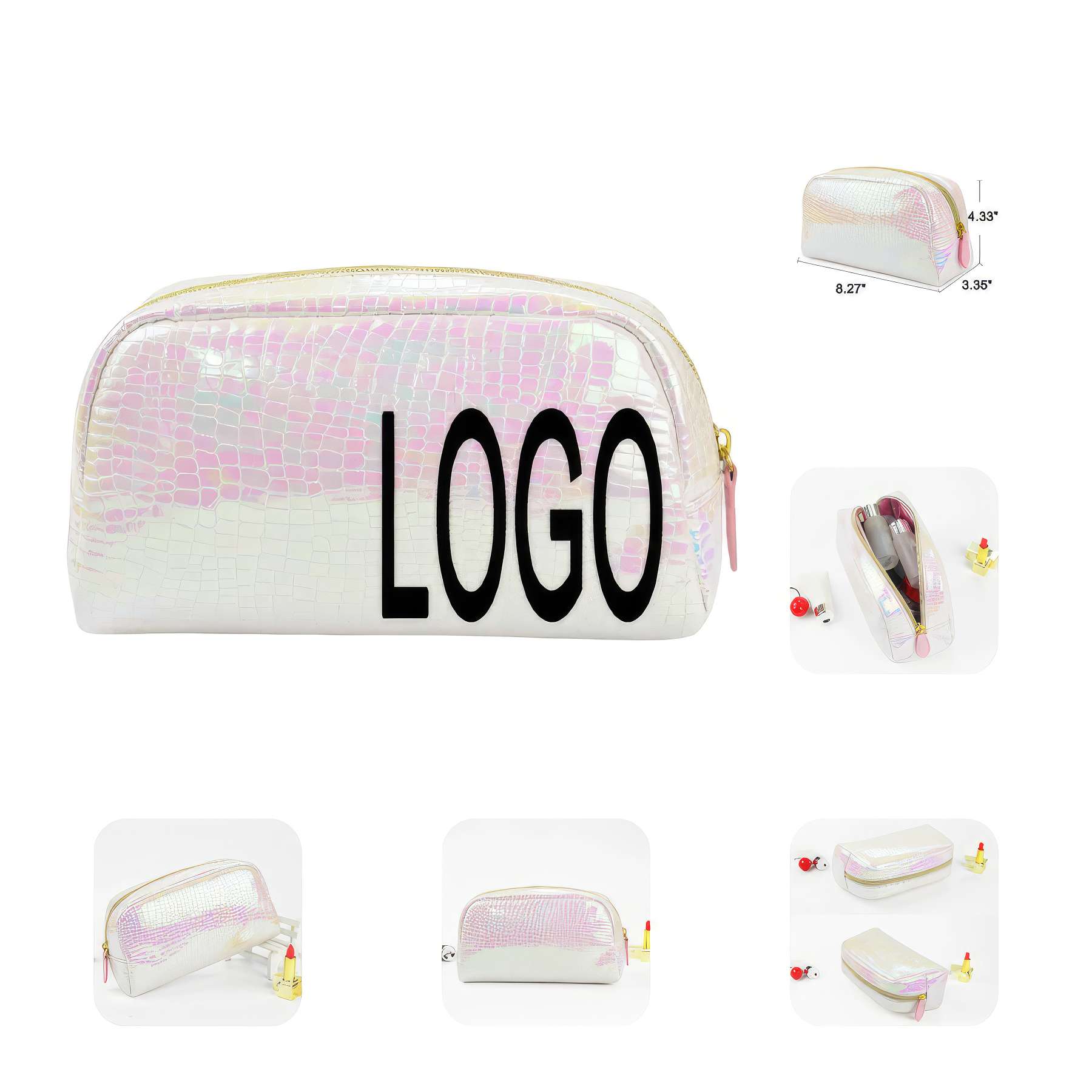 Custom Travel Makeup Organizer Pouch & Cosmetic Toiletry Bag 1