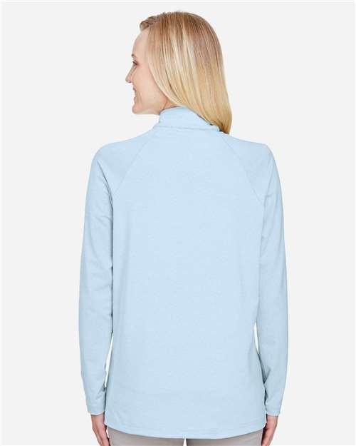 Women's CrownLux Performance® Clubhouse Micro-Stripe Quarter-Zip Pullover - DG480W 31
