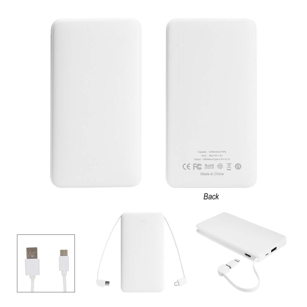 10,000 mAh Multi-Cable Power Bank 3