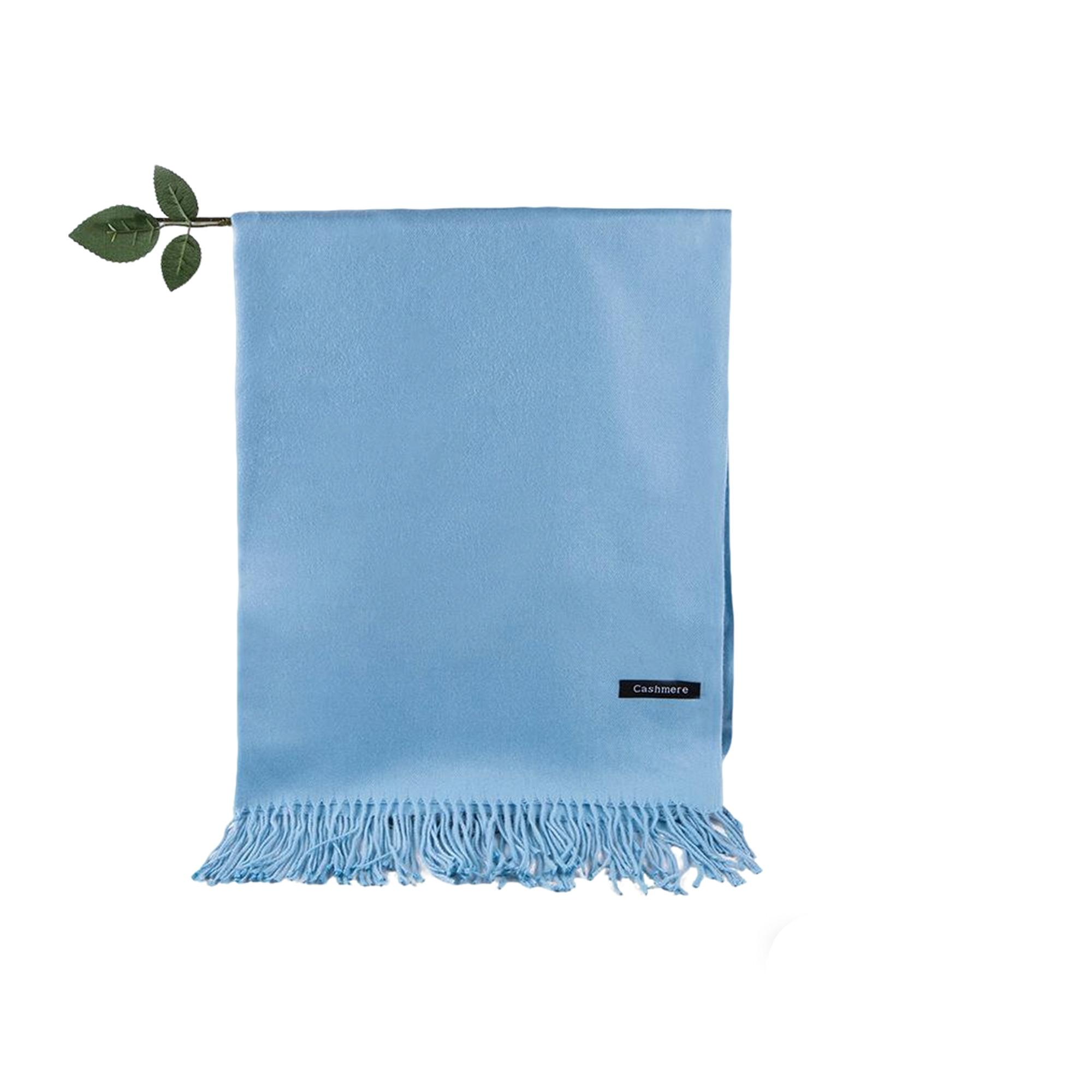 Soft Imitation Cashmere Woven Scarf With Fringe 71" By 28" 10