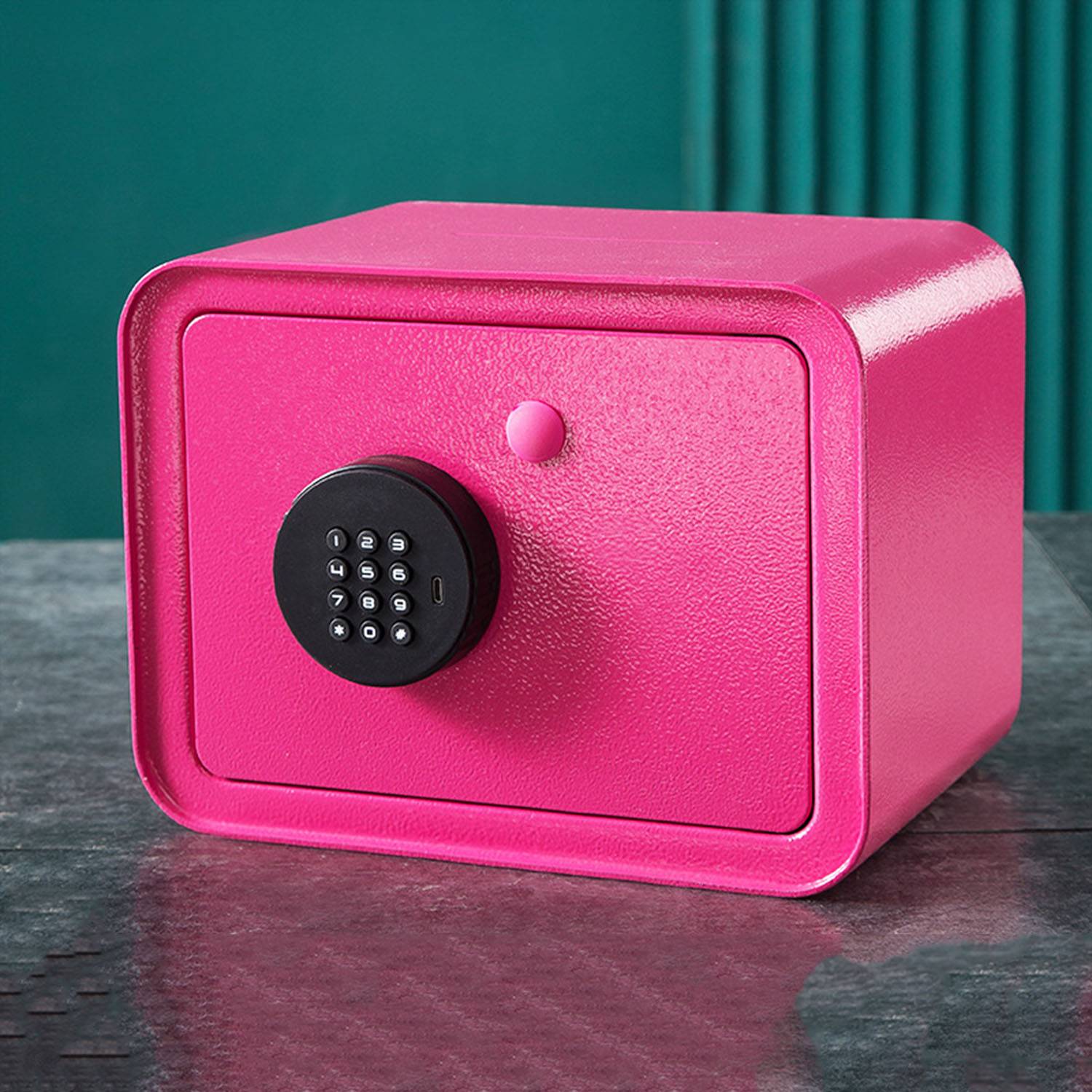 Steel mini safe case with code saving pot for children 2