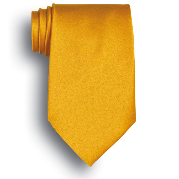 Athletic Gold Polyester Satin Tie 1
