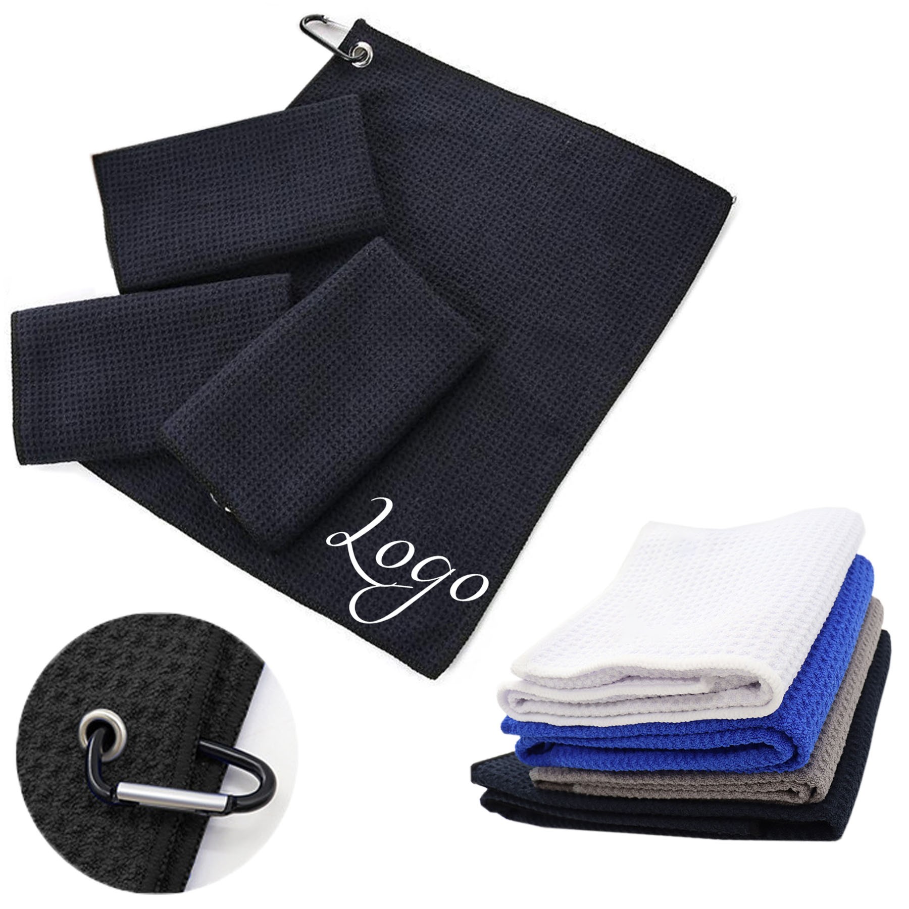 Golf Towel With Carabiner