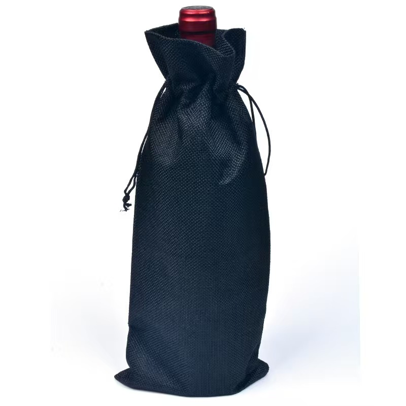 Burlap-Look Wine Bottle Carrier 6