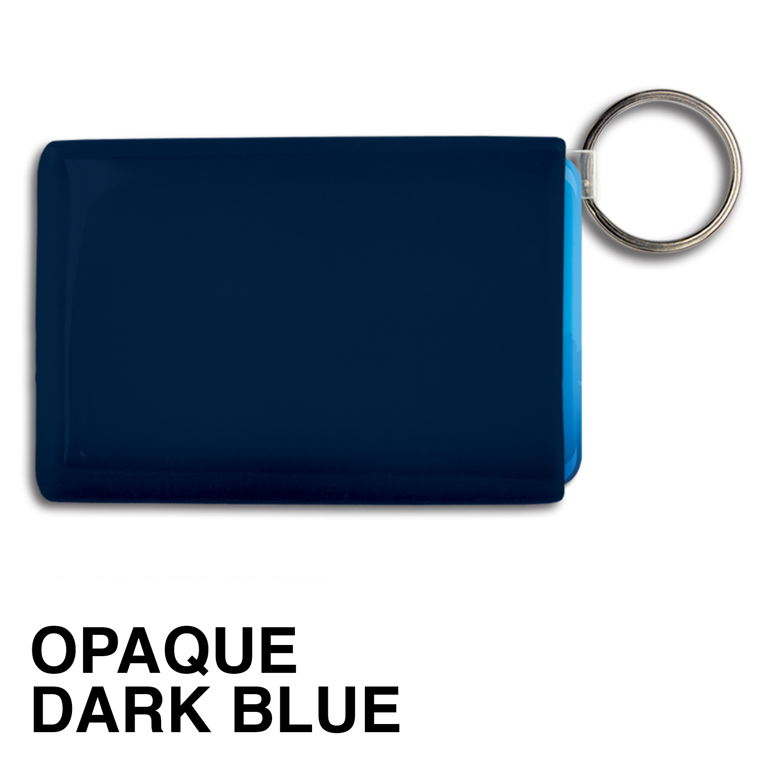 Rectangle Card Holder w/Key Ring - Spot Color 3