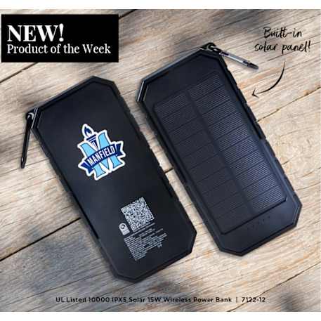 UL Listed 10000 IPX5 Solar 15W Wireless Power Ban 35