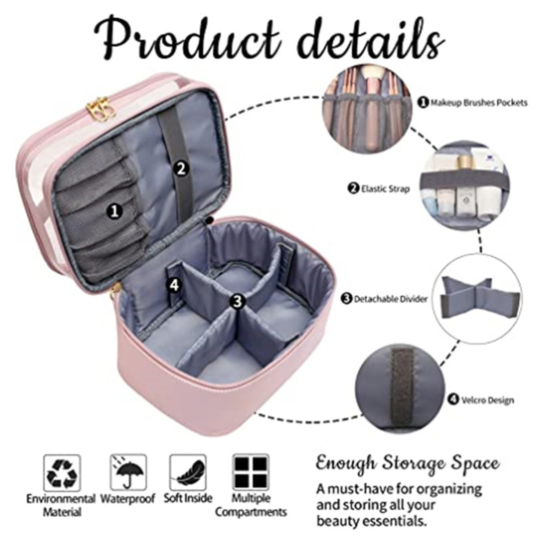 Double Layer Makeup Organizer Bag 4
