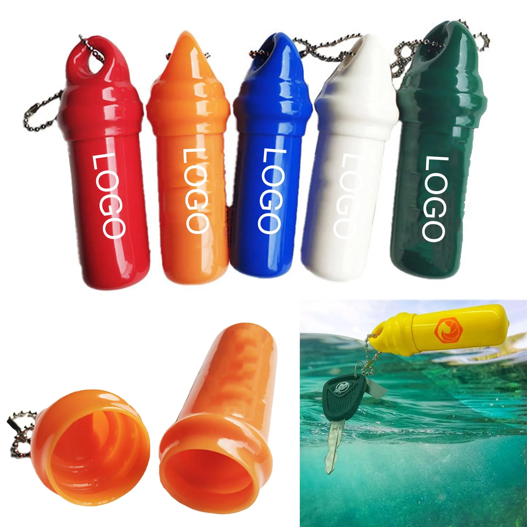 Floating Keychain With Waterproof Safety Container 2