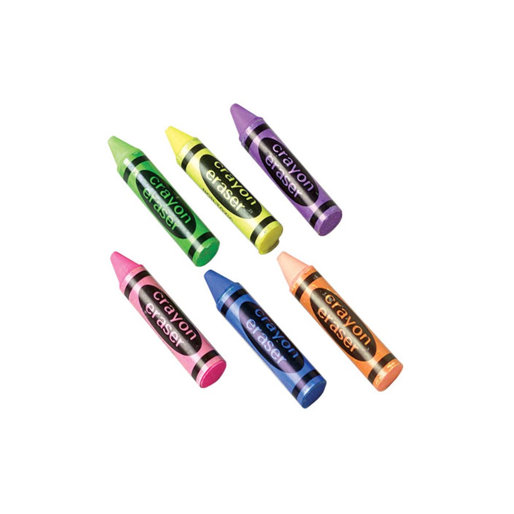 Crayon Shaped Erasers - Assorted 2