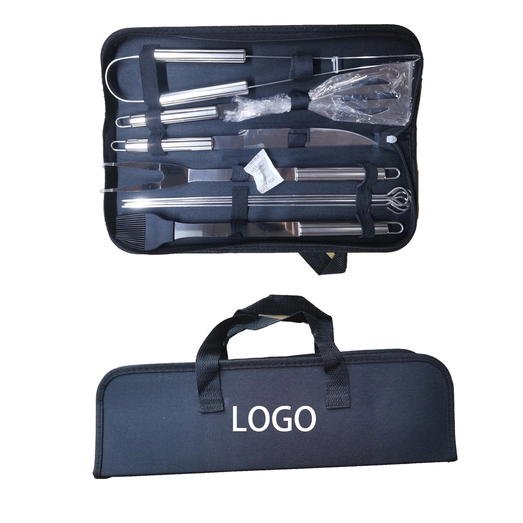 Outdoor Stainless Steel Barbecue Tool 9-Piece Set