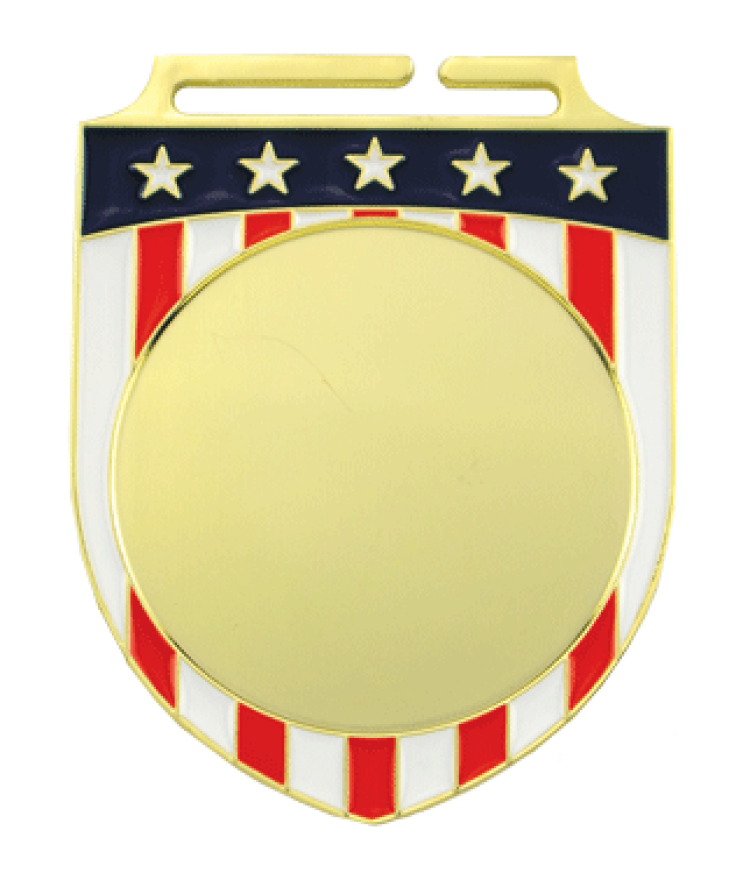 Express Vibraprint™ Patriotic Shield Insert Medallion (2-3/4") 4