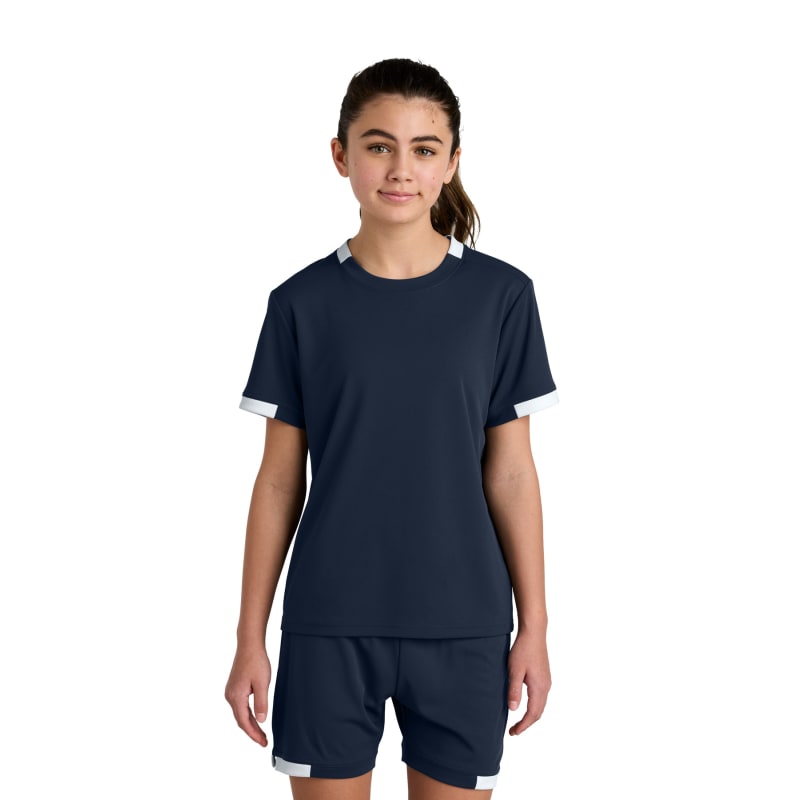 Sport-Tek Youth Club Short Sleeve Crew 96