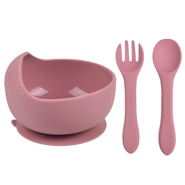 Silicone Suction Bowls for Baby with Spoon and Fork 6