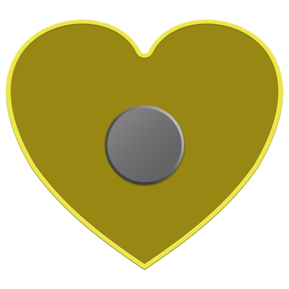 Express Vibraprint 1-3/8" x 1-1/4" Heart Lapel Pin & Magnet Back 5