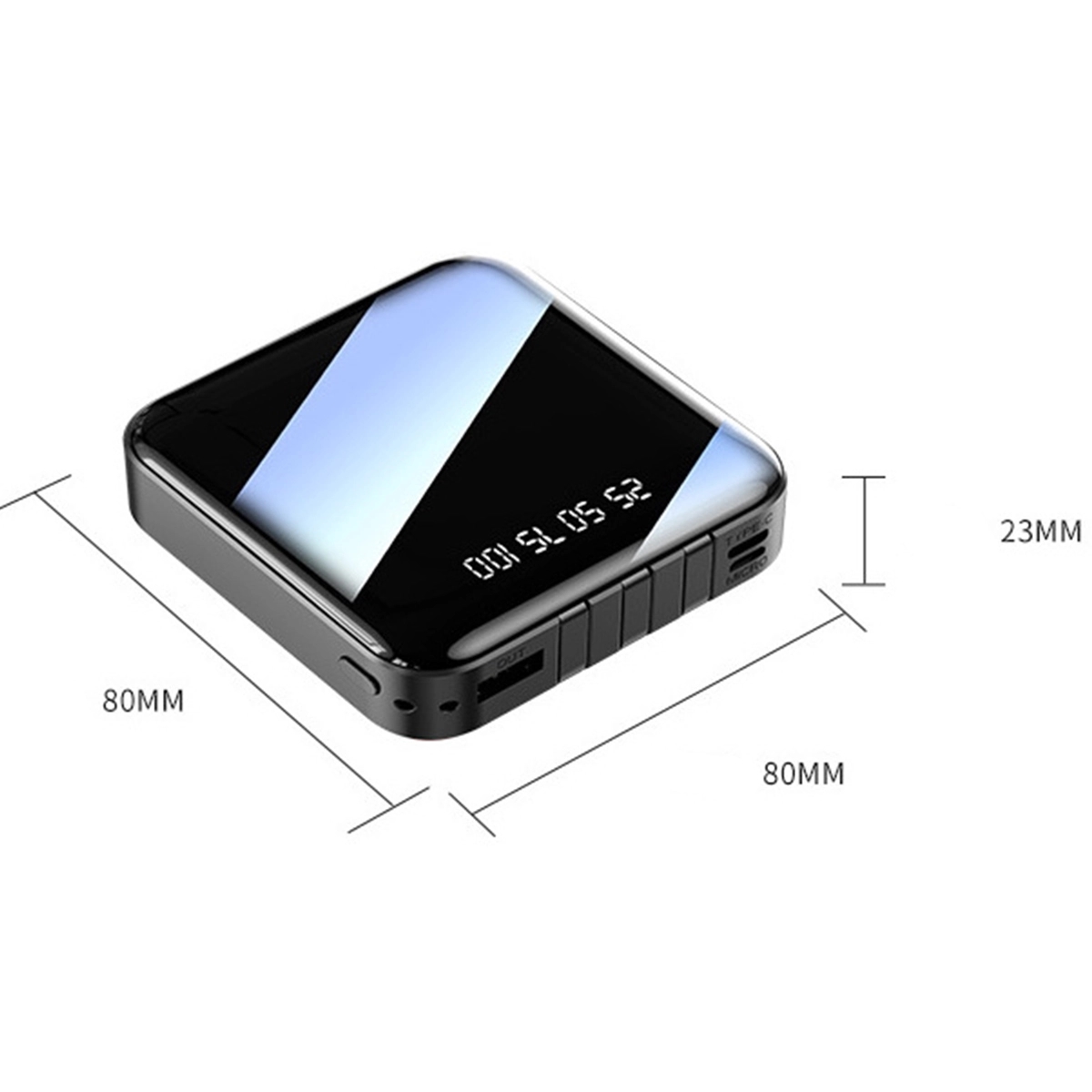 LED 3-in-1 10000 mAh Mini Portable Power Bank 5