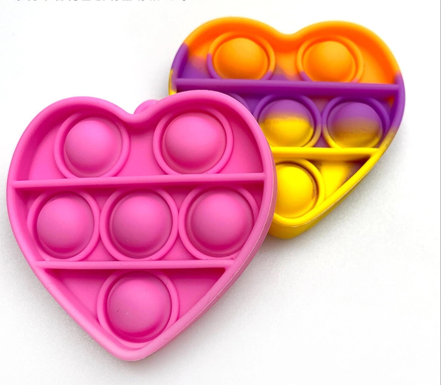 Heart Shape Push Popping Bubble Keychain 1