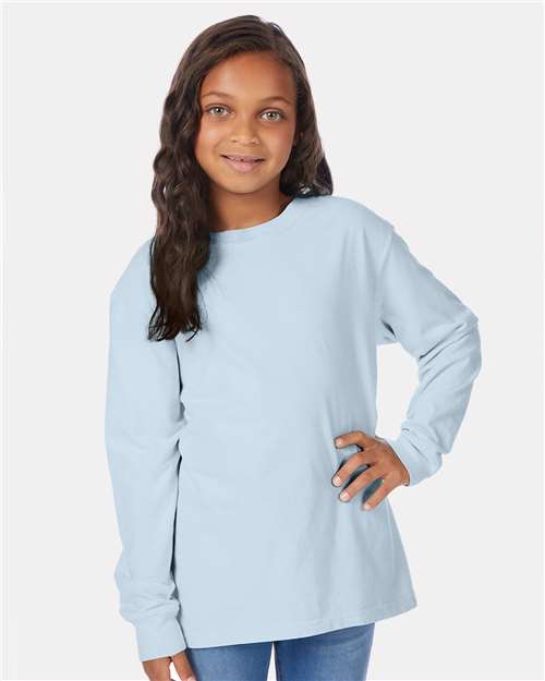 Youth Garment-Dyed Long Sleeve T-Shirt - GDH275 42