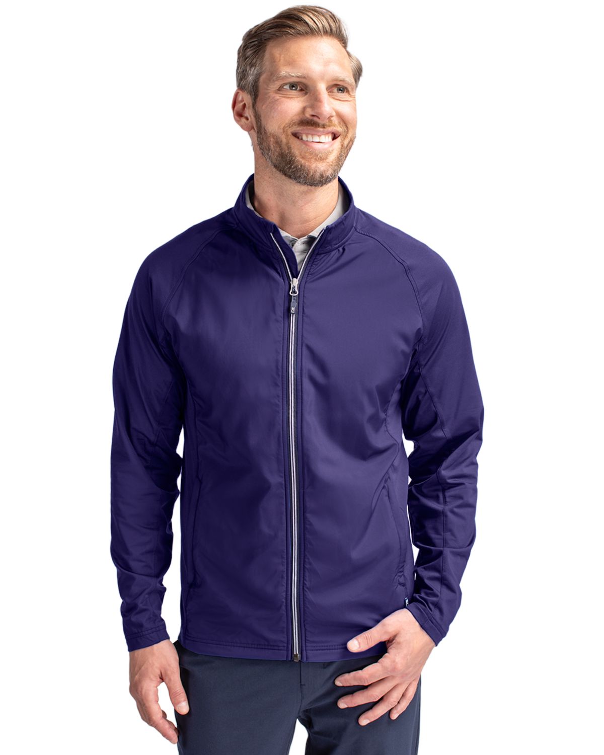 Cutter & Buck Adapt Recycled Soft Knit Stretch Mens Hybrid Full Zip Jacket 90