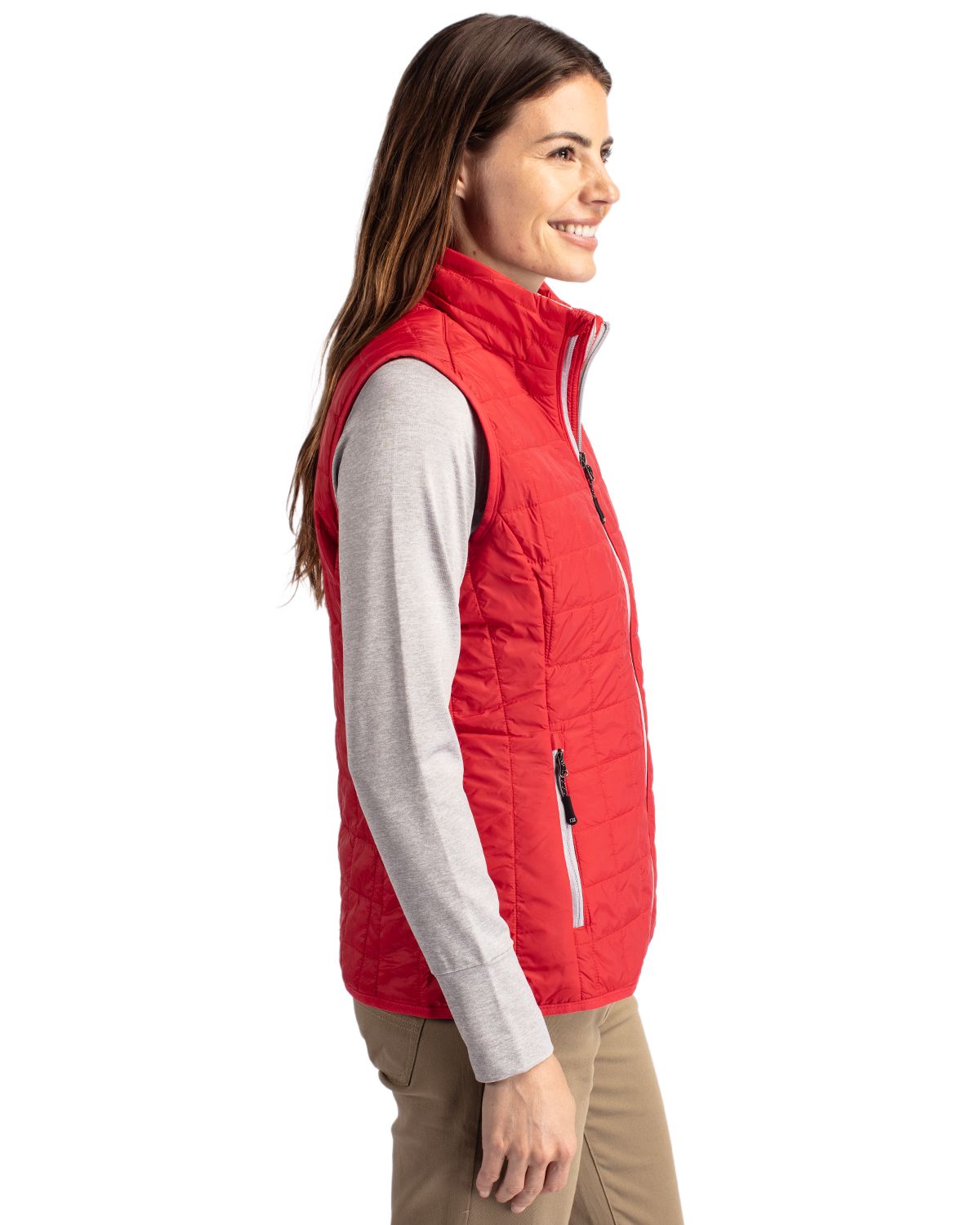 Cutter & Buck Rainier Recycled Insulated Puffer Womens Full Zip Vest 93