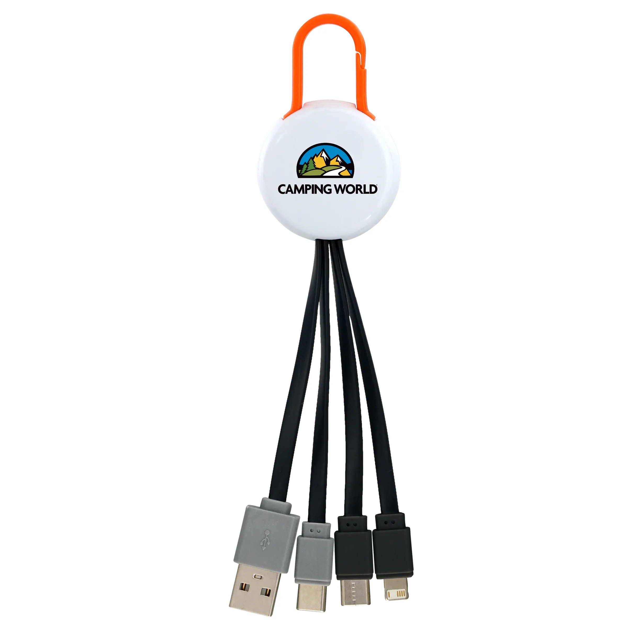 WHITE COLORFUL CLIP DUAL INPUT 3 IN 1 CHARGING CABLE 28
