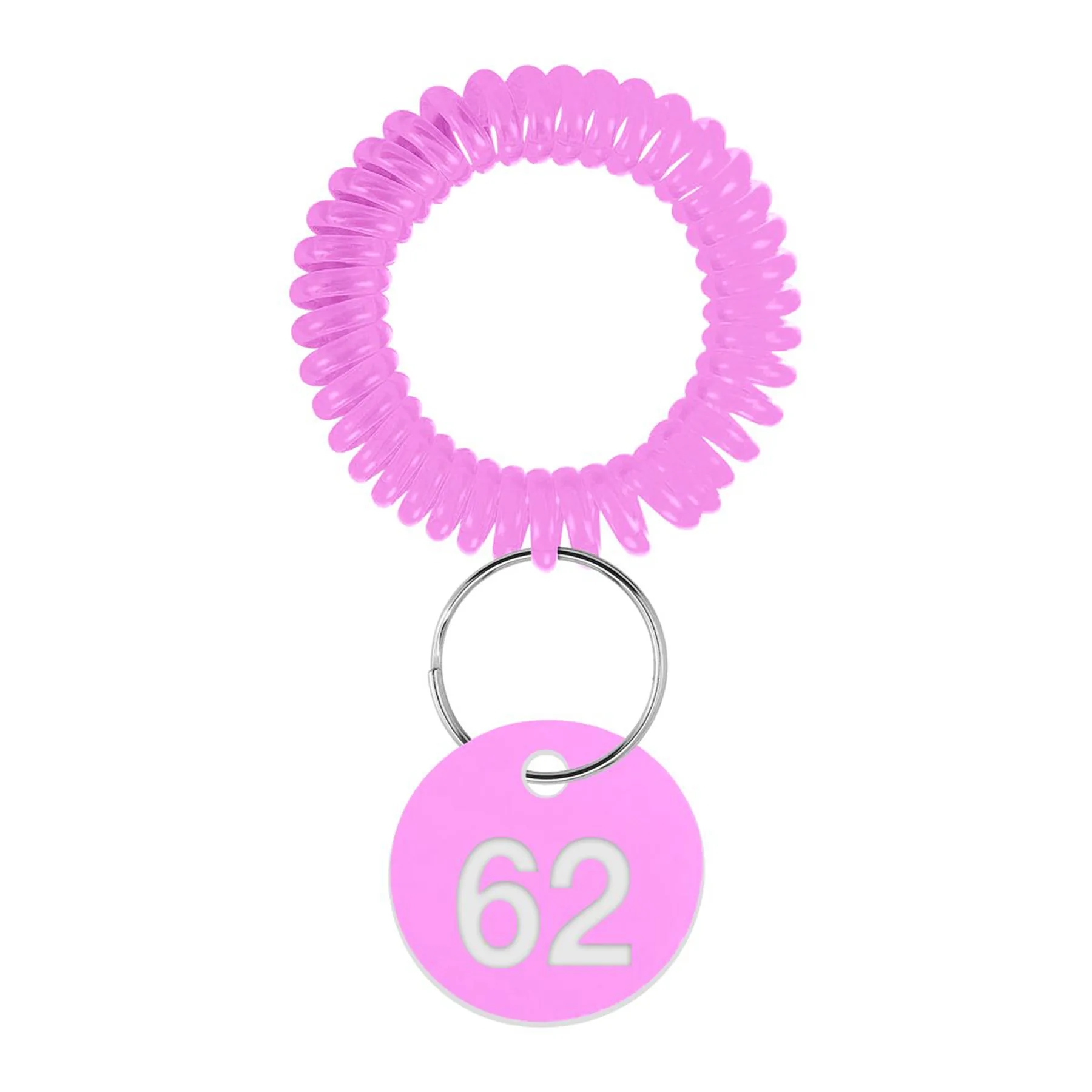 EVA Plastic Spring Wristband with Keychain 5