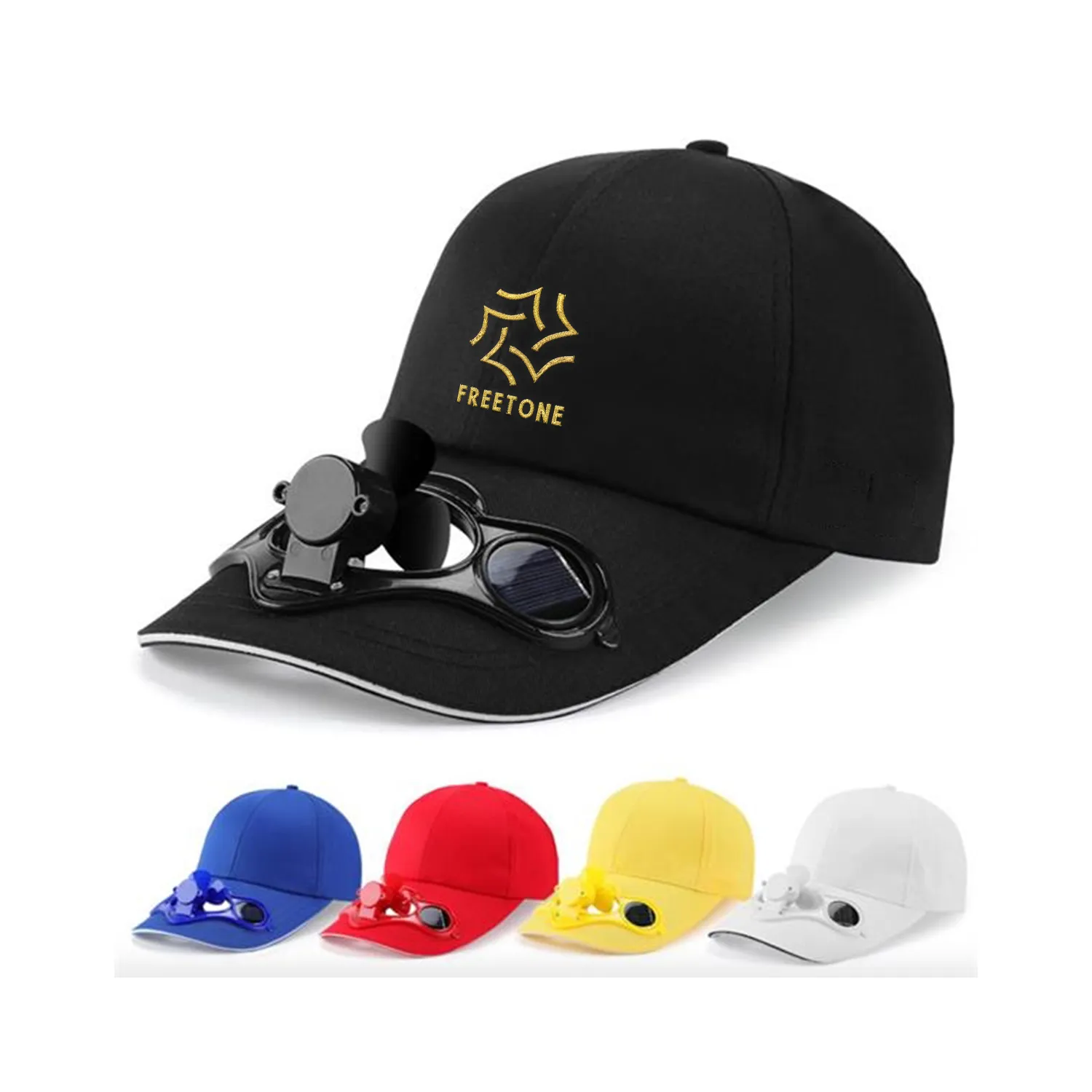 Solar Power Cooling Fan Baseball Cap 1