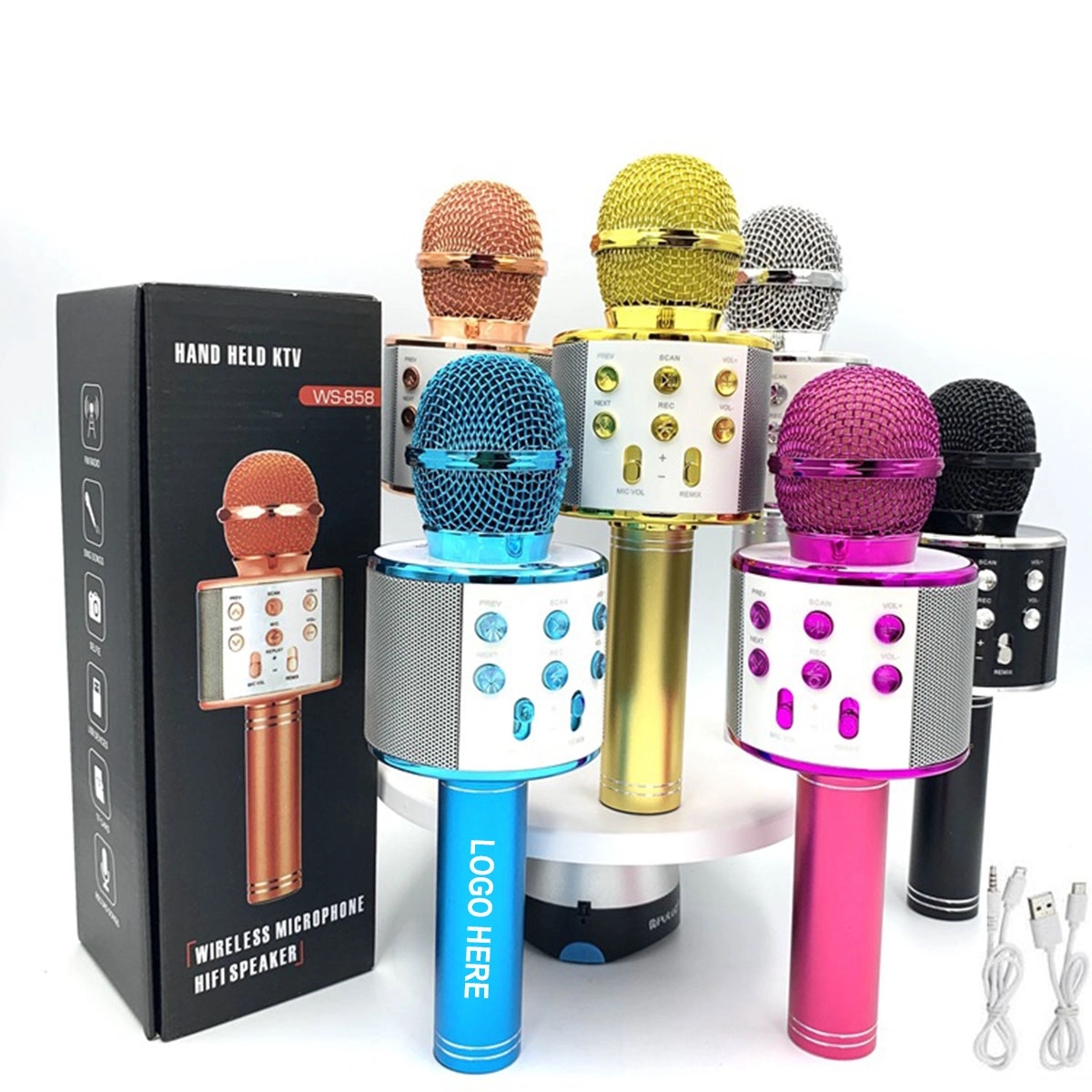 Portable Handheld Wireless Bluetooth Karaoke Microphone 2