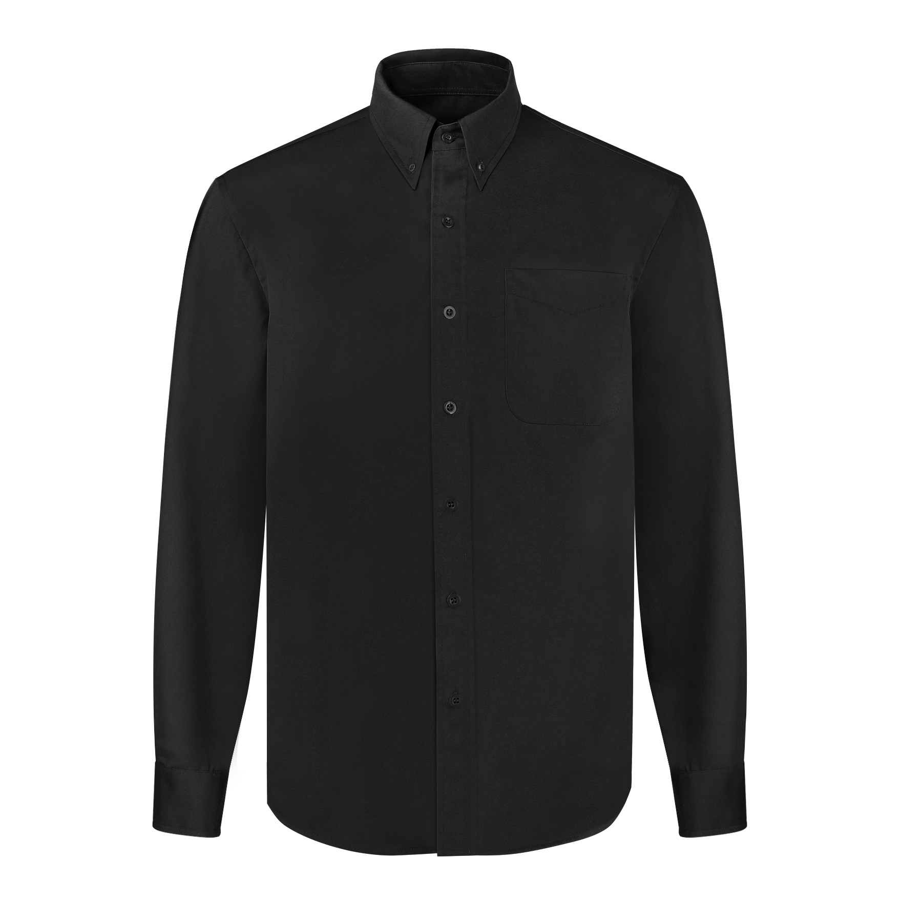 Men's Woven Button Down Long Sleeve Twill Shirt 2