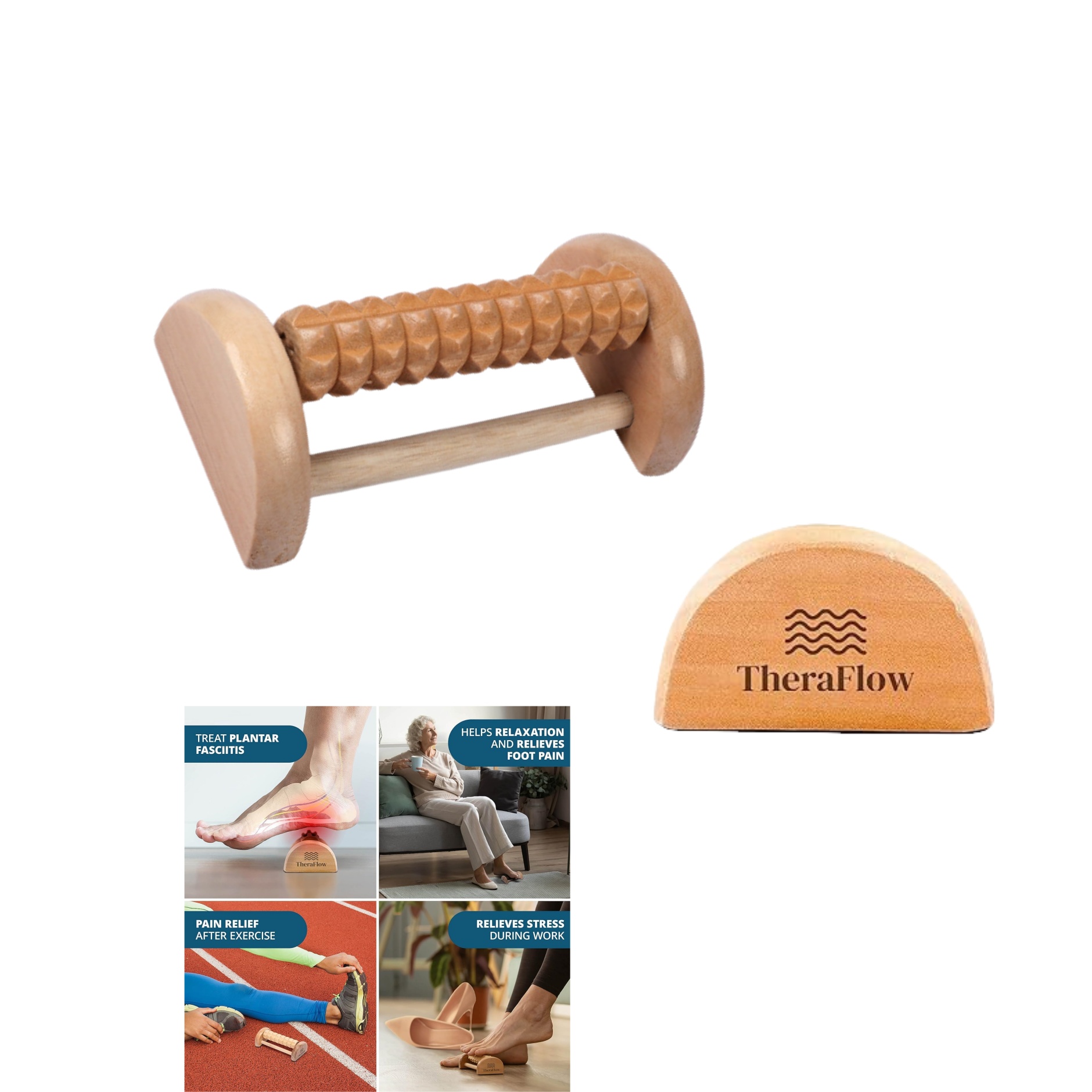 Wooden Foot Roller Massager 1