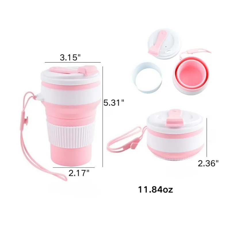 11.84oz Travel Silicone Folding Cup 2