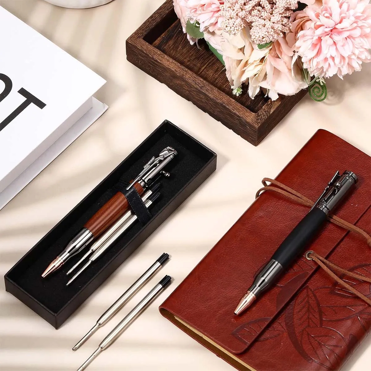 Metal and Wood Bolt Action Ballpoint Pen 16