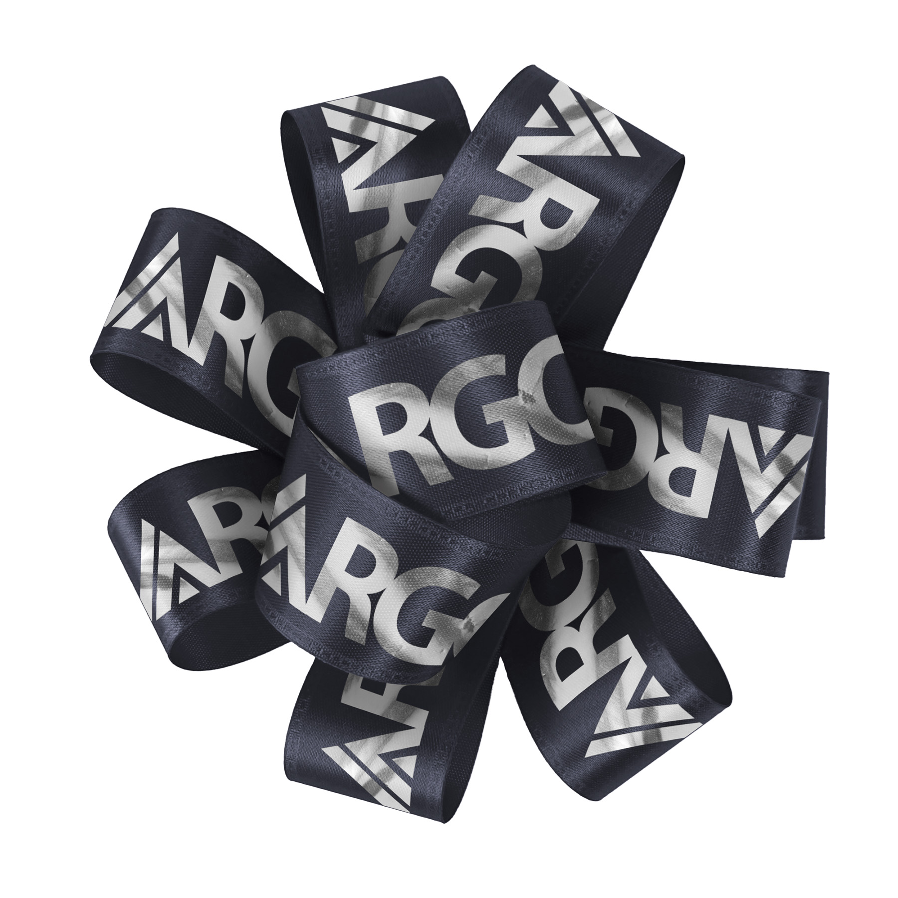 1" Badge Satin Bow - Foil Print 22