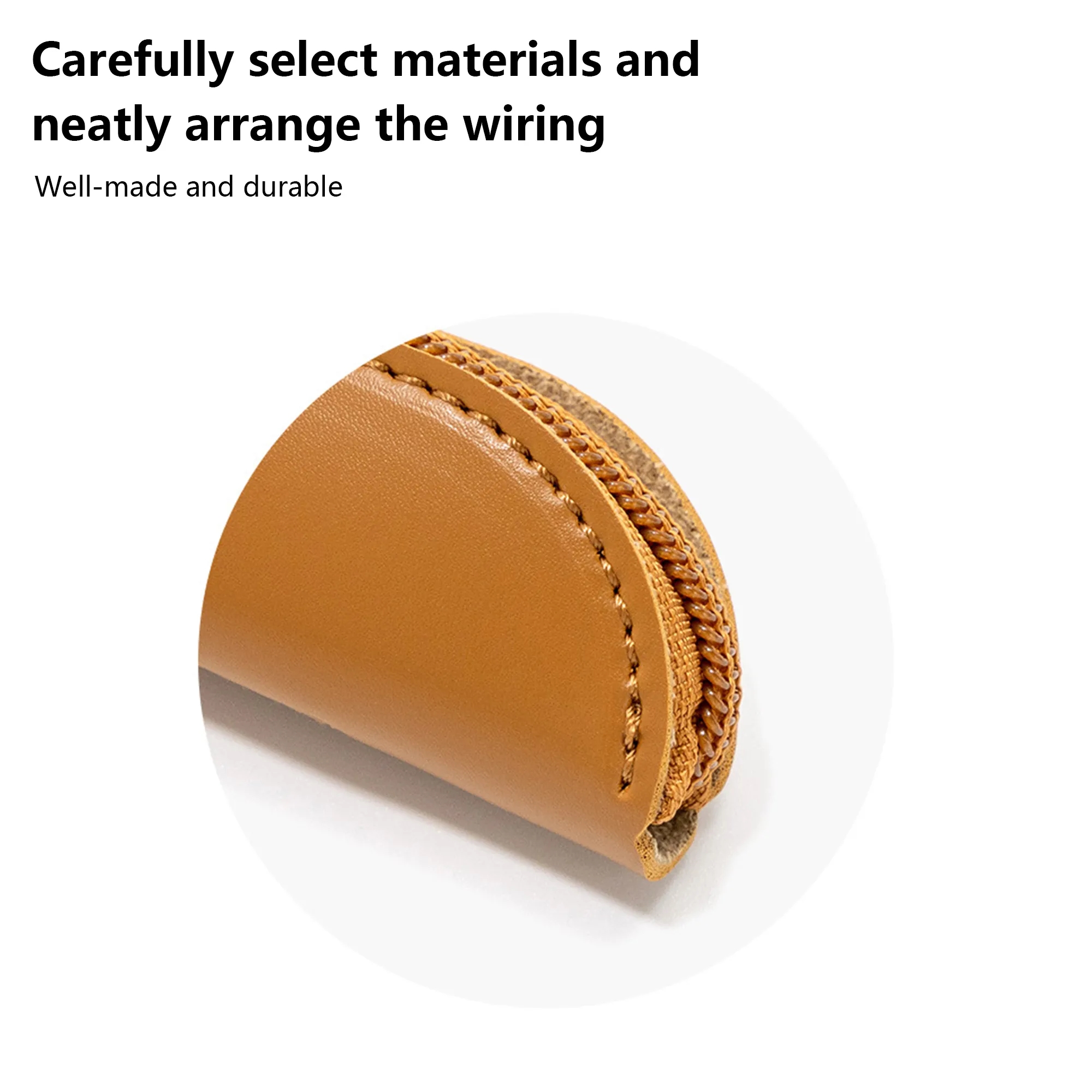 Leather Solid-Color Pencil Case 7