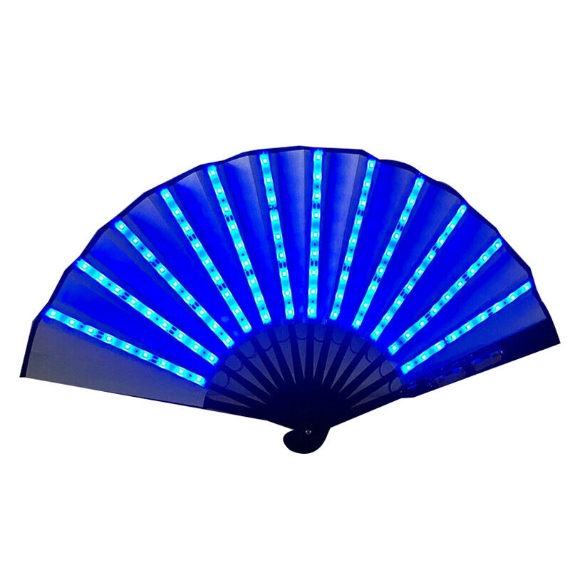 LED Luminous Plastic Frame Crafted Folding Fan 1