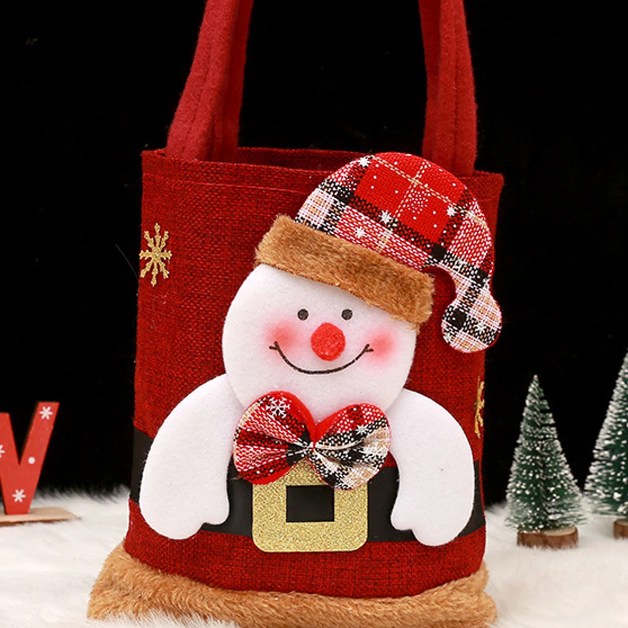 Christmas Handheld Gift Bag With Logo For Surprise, Holidays 3
