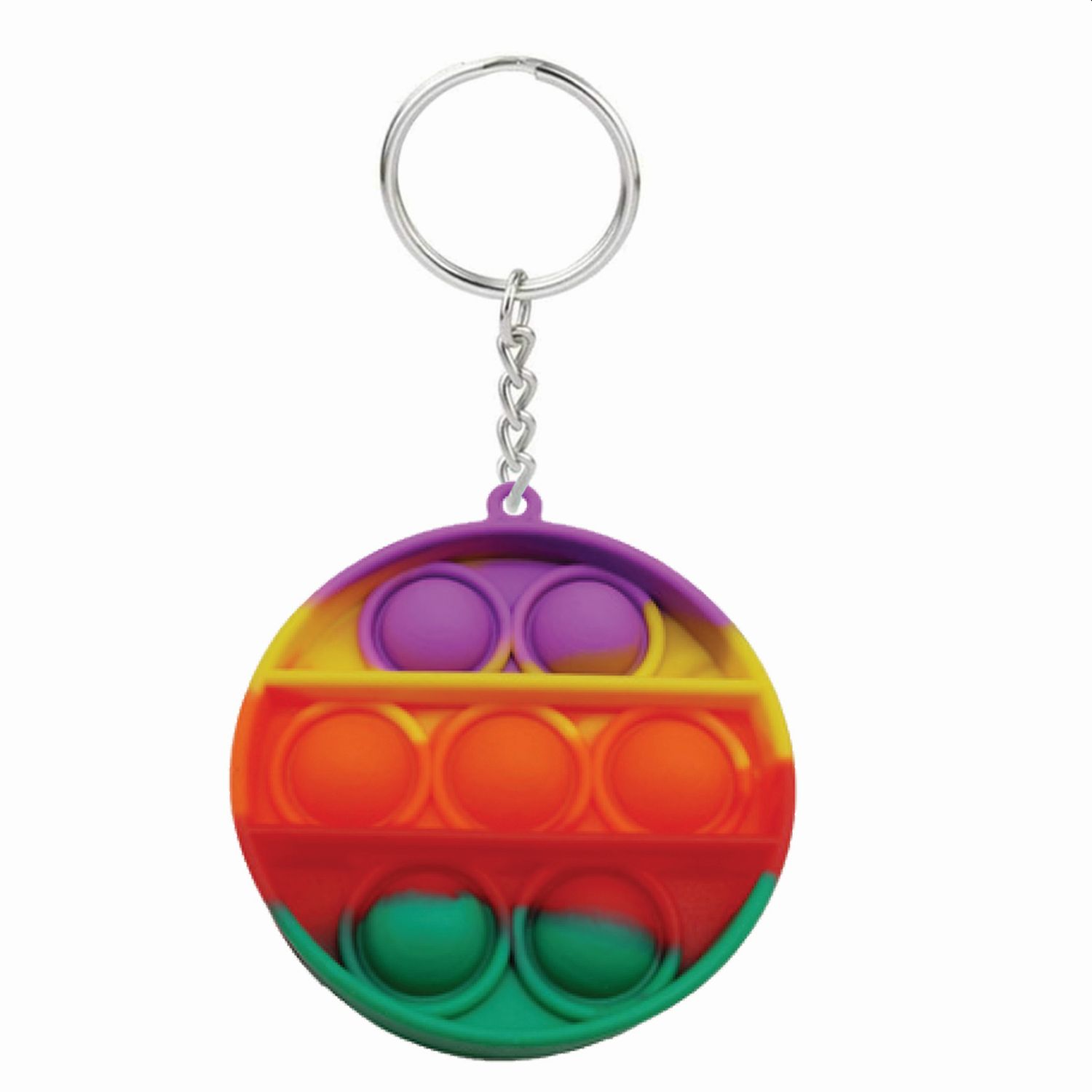 Fidget Popper Round Shaped Keychain 7