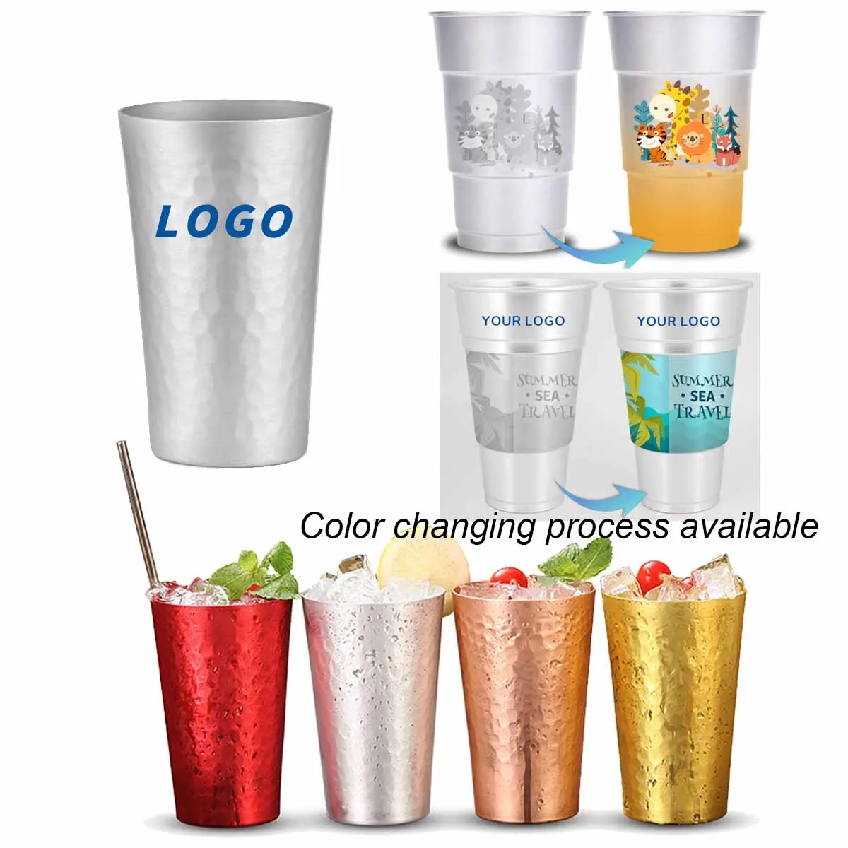 Custom Logo 500ml Reusable Aluminum Cup 2