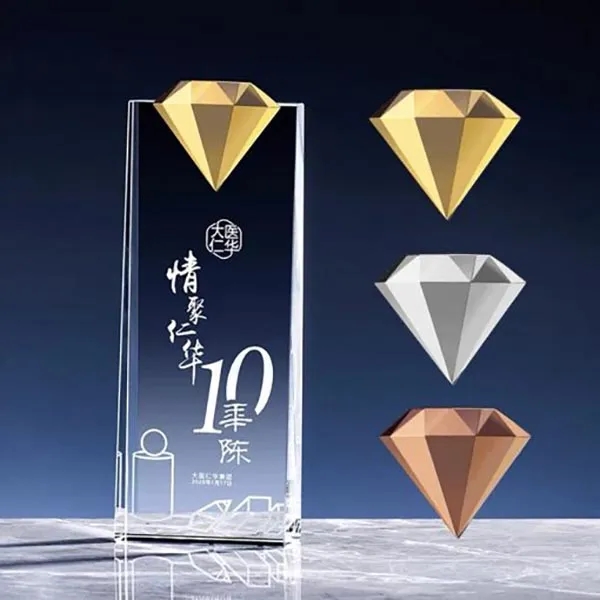 Personalized Crystal Diamond Trophy 8