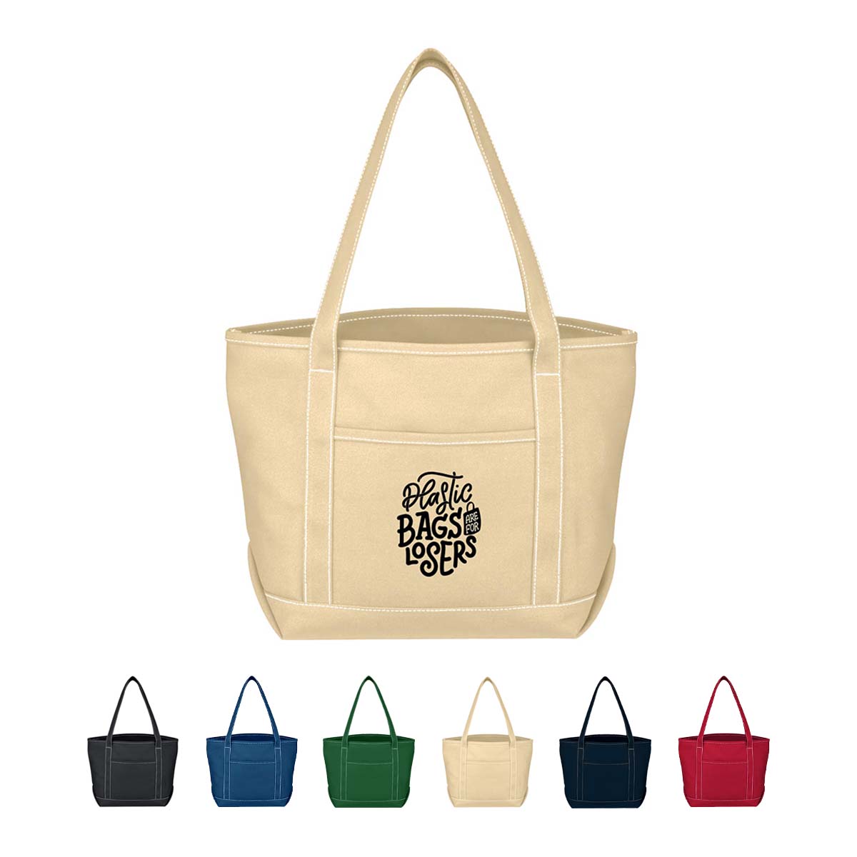 Medium Starboard 24 oz. Cotton Canvas Bag, custom tote bag with logo imprint 6