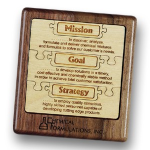 Wood Jigsaw Puzzle - 6 piece square with pcs interchangeable 2