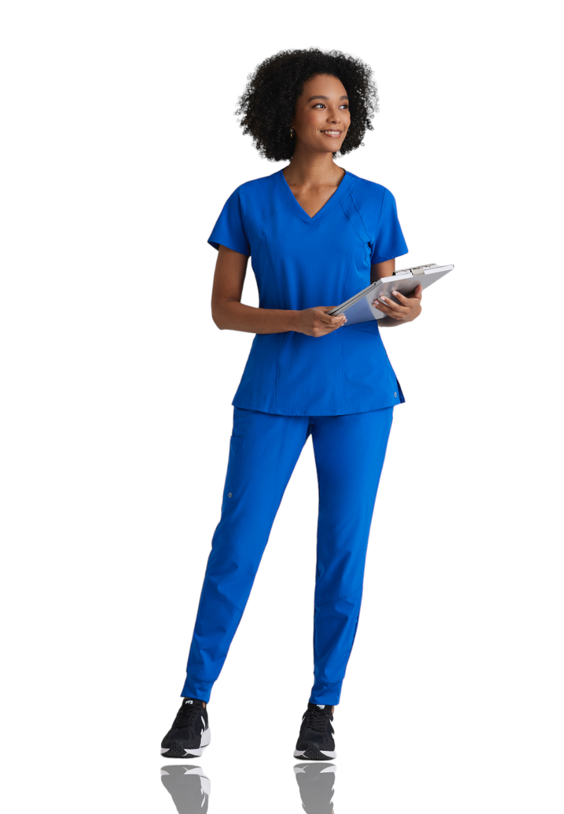 Barco One - Women's Four-Pocket V-Neck Racer Scrub Top 2
