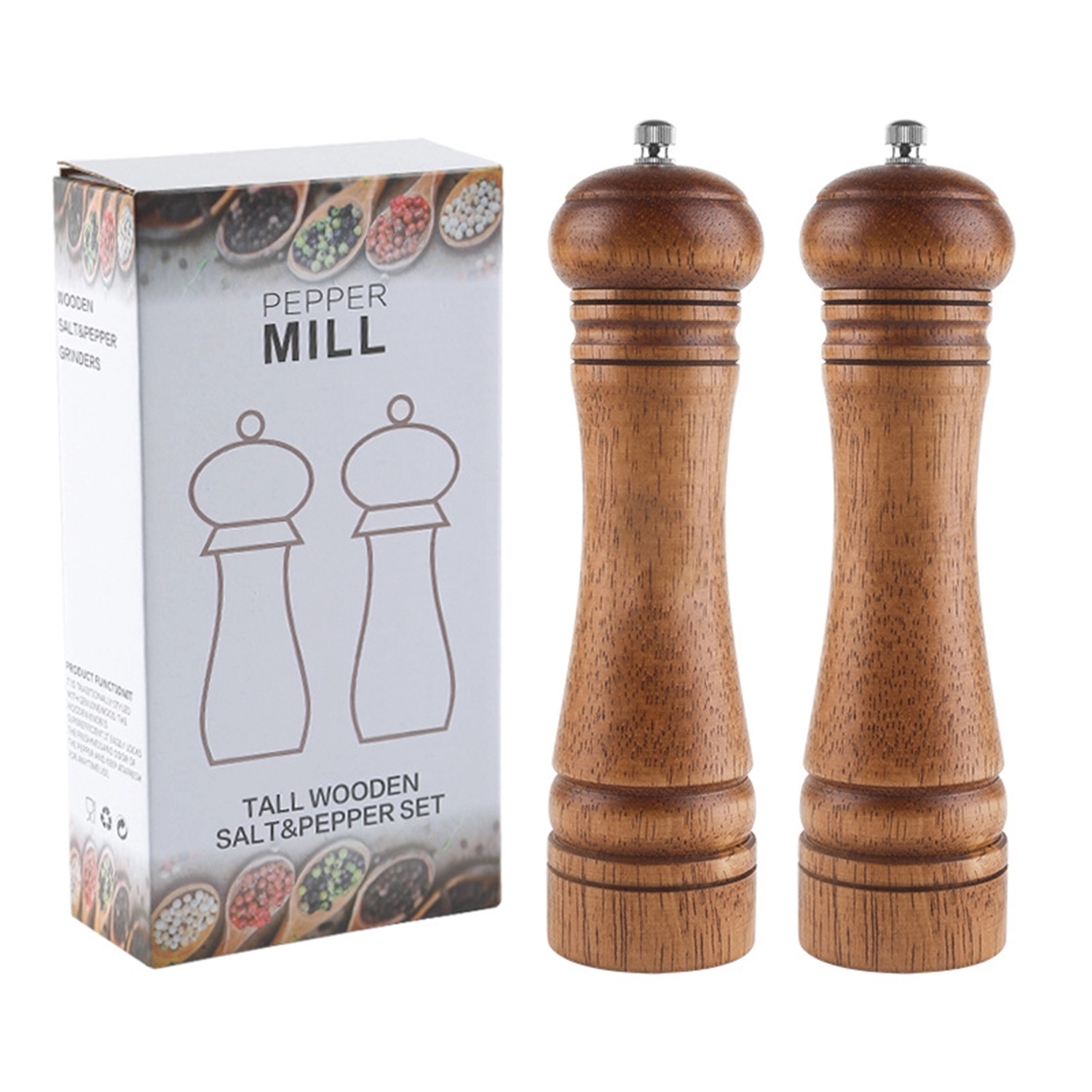 Wooden Grinder Pepper Mill Kitchen Utensils 3