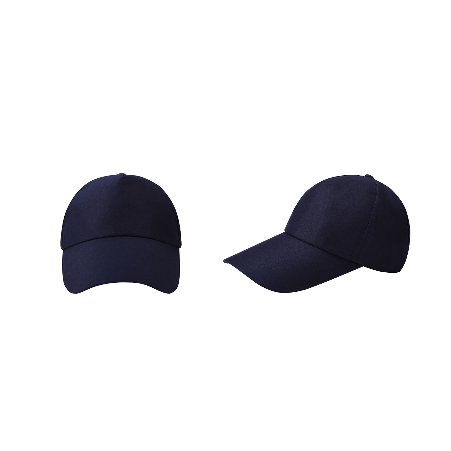 Stock Solid Color Poly Peach Skin 5 Panel Cap w/Velcro Back Fastener 10