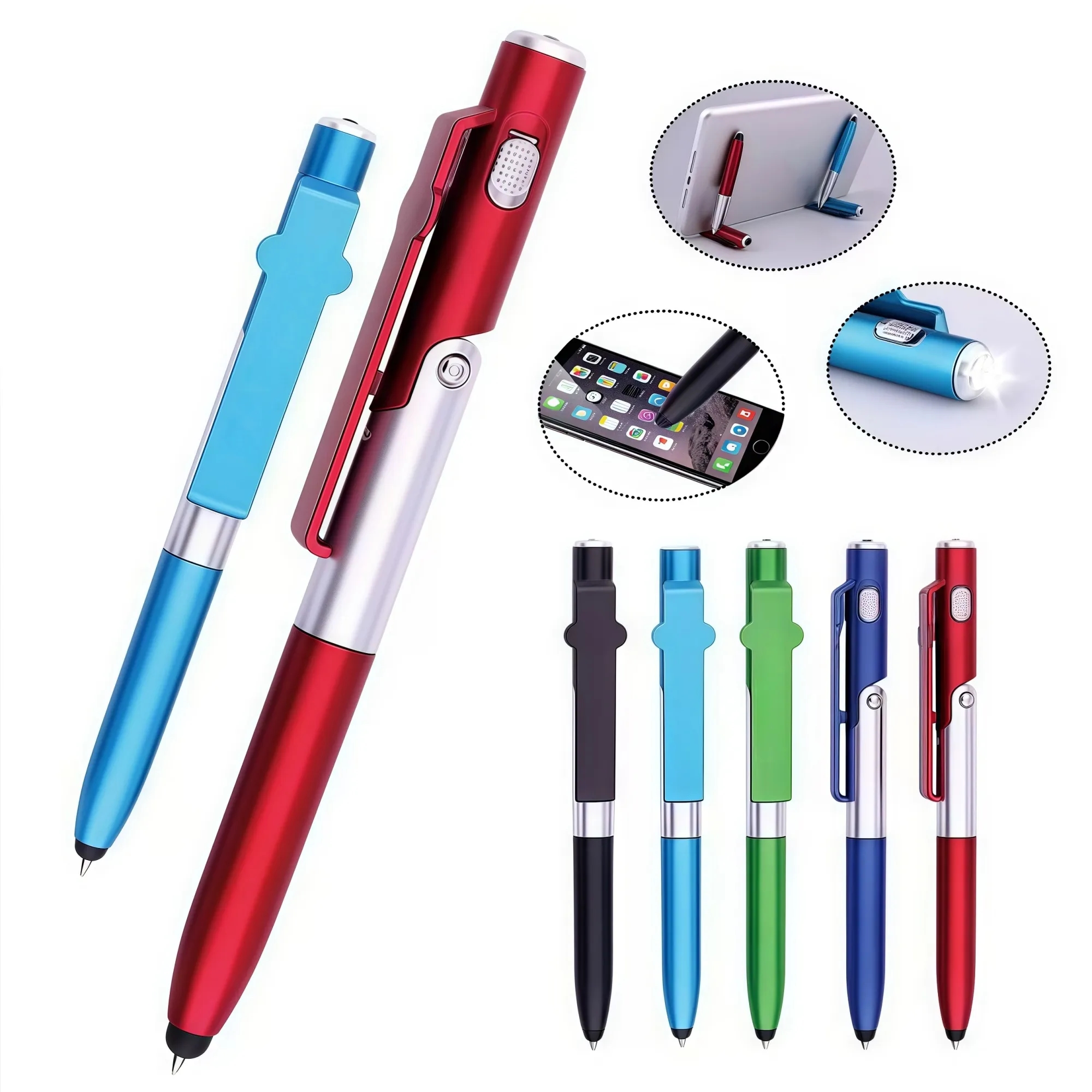 4-in-1 Multi-Function Tech Pen - Stylus, Ballpoint, Flashlig 4