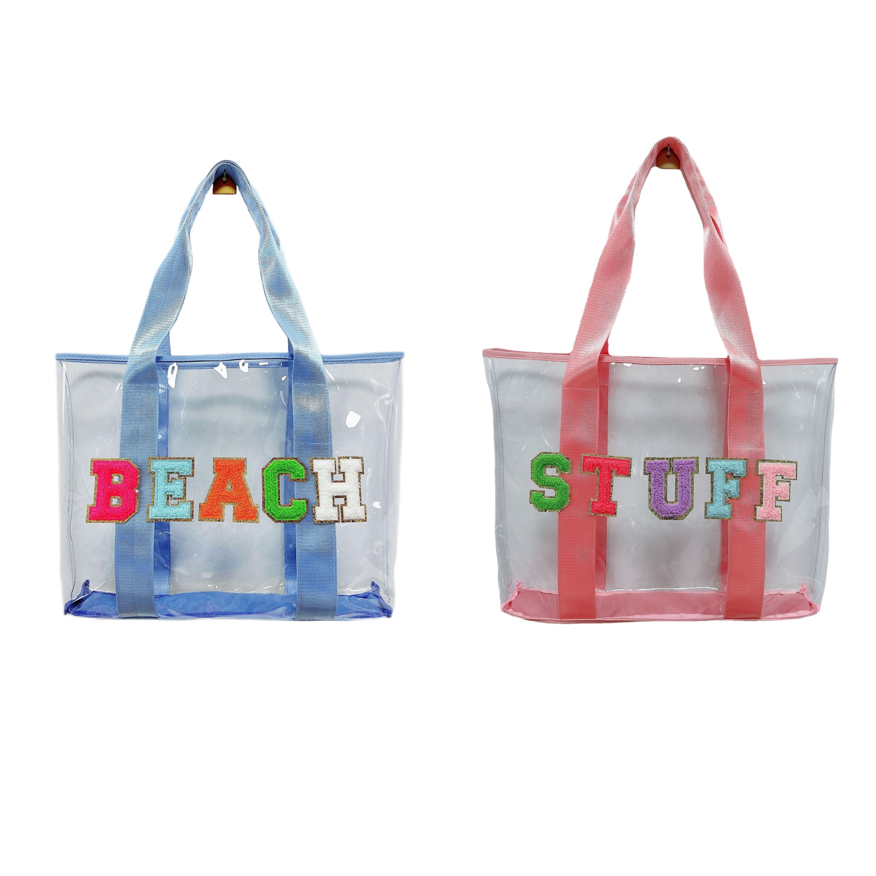 Large Chenille Letter Tote Bag (direct import) 4