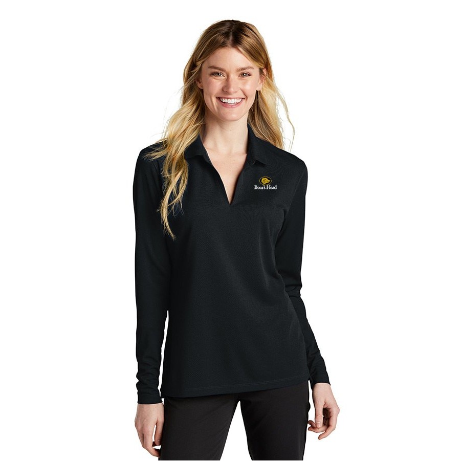 Women's Micro Pique Long Sleeve Polo Shirt 4