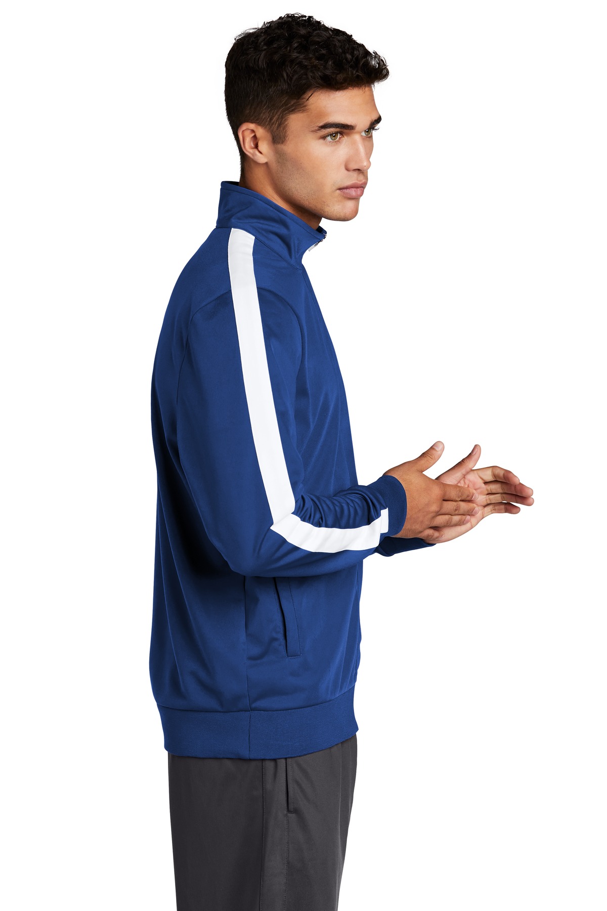 Sport-Tek Tricot Sleeve Stripe Track Jacket. JST94 28