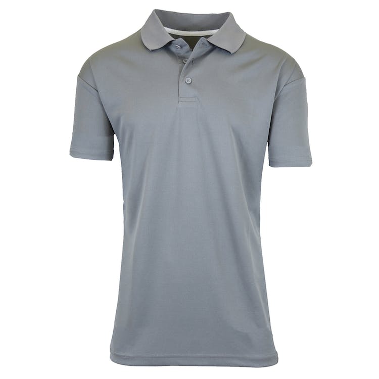 Men's Dry Fit Polo Shirts - Gray Small Moisture-Wicking 2