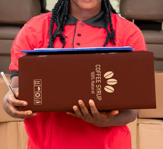 Tall Boxes - Brown (Printed), promotional household item with logo imprint 7