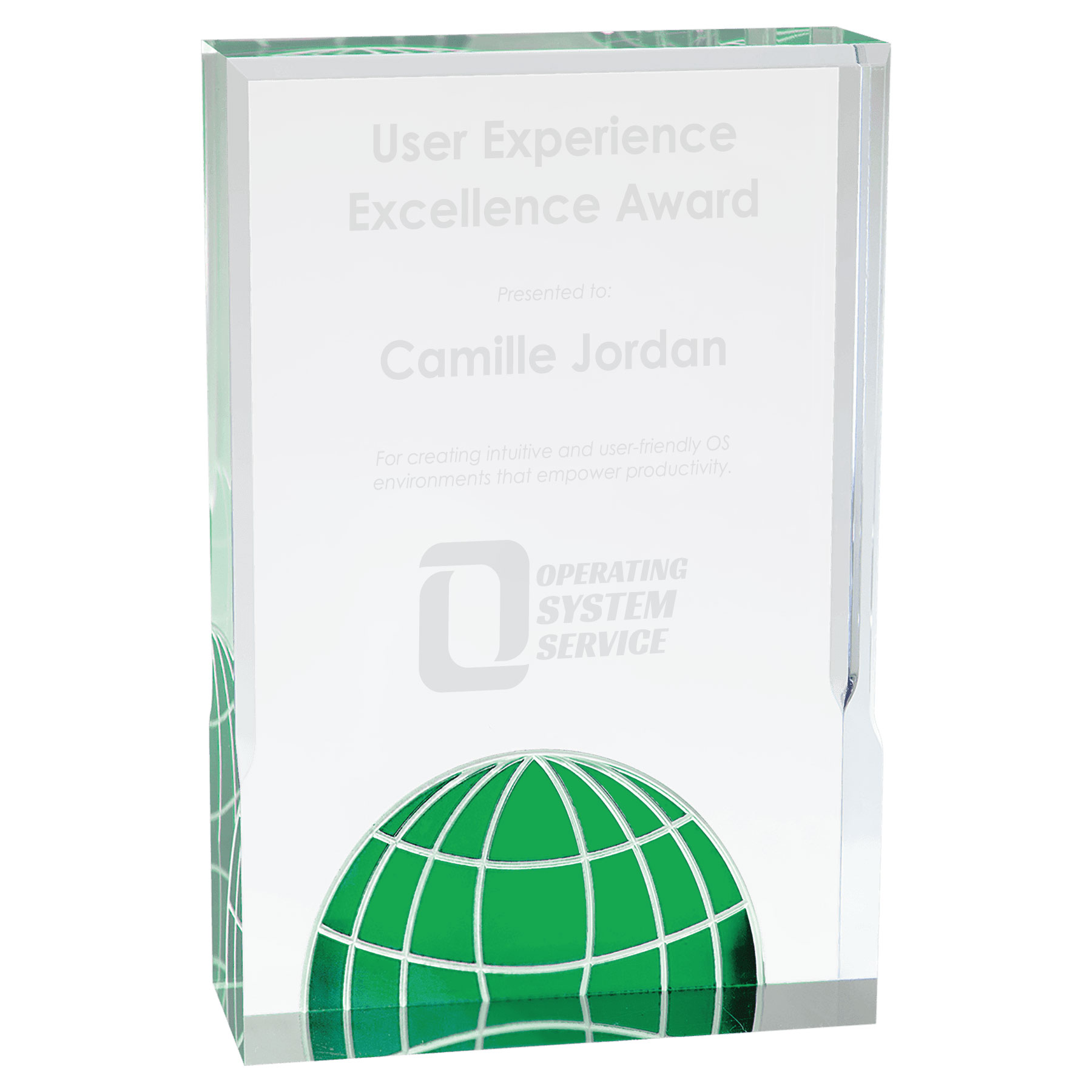 5" x 7" Green Globe Acrylic